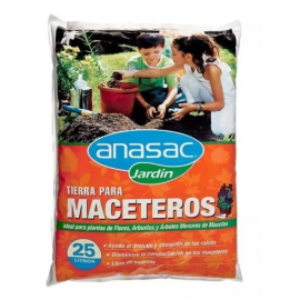 Tierra Para Maceteros 25 Litros Anasac Jardin