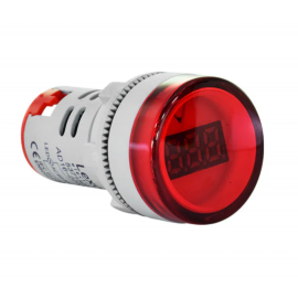 Luz Piloto Roja Con Voltímetro Blanco 60-500 Vac